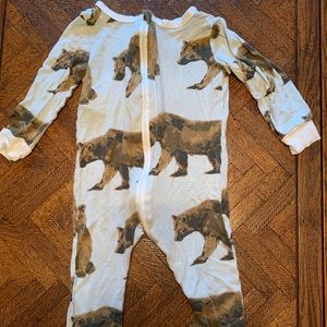 Milkbarn Bear Bamboo Zipper Pajamas